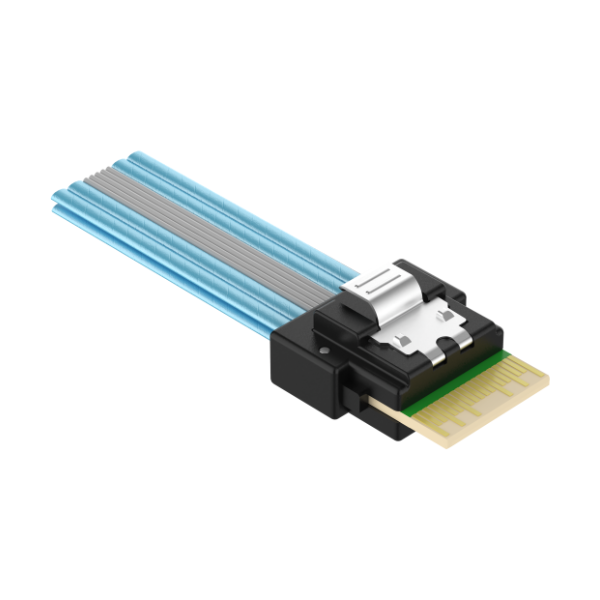 SlimSAS 4i 38Pos STR Cable / SFF-8654 / SAS 4.0 24Gbps, or PCIe Gen 4.0 16GT/s 2