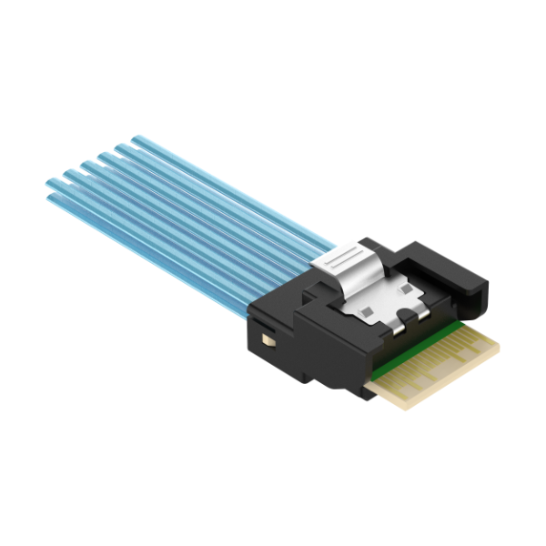 SlimSAS 4i 38Pos STR Cable / SFF-8654 / SAS 4.0 24Gbps, or PCIe Gen 4.0 16GT/s 1