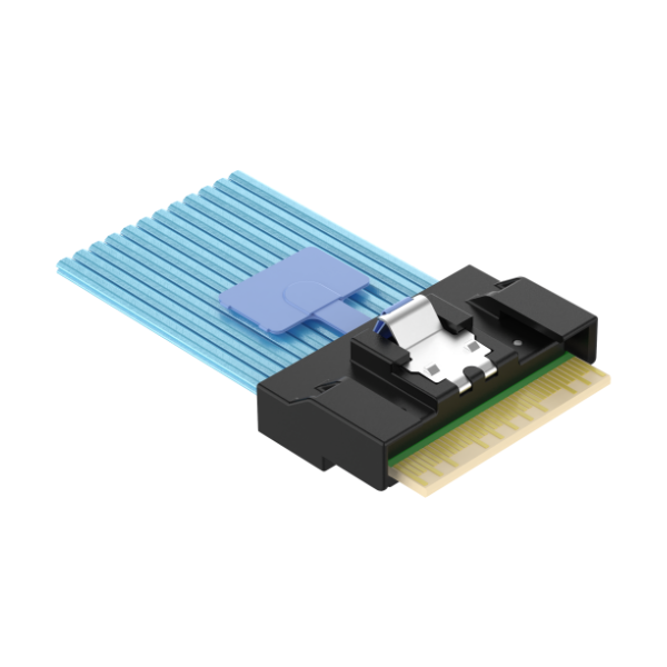 SlimSAS 8i 74Pos STR Cable / SFF-8654 / SAS 4.0 24Gbps, or PCIe Gen 4.0 16GT/s 1