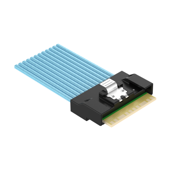 SlimSAS 8i 74Pos STR Cable / SFF-8654 / SAS 4.0 24Gbps, or PCIe Gen 4.0 16GT/s 2