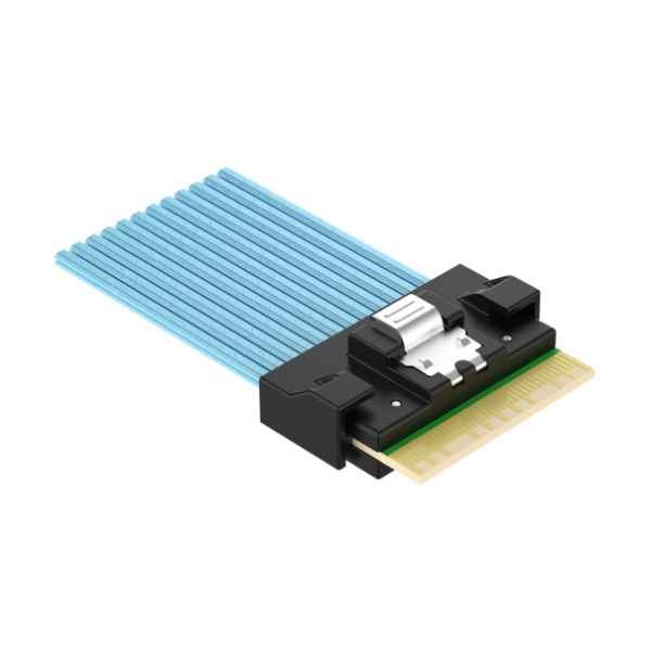 SlimSAS 8i 74Pos STR Cable / SFF-8654 / SAS 4.0 24Gbps, or PCIe Gen 4.0 16GT/s 4
