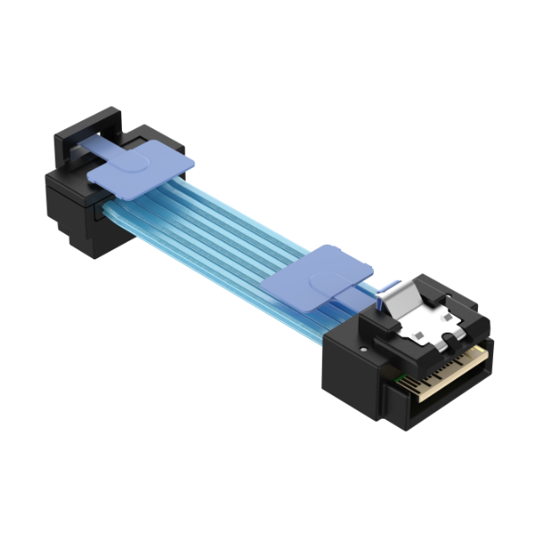 Low Profile SlimSAS 4i 38Pos RA Cable / SFF-8654 / SAS 4.0 24Gbps, or PCIe Gen 4.0 16GT/s 3