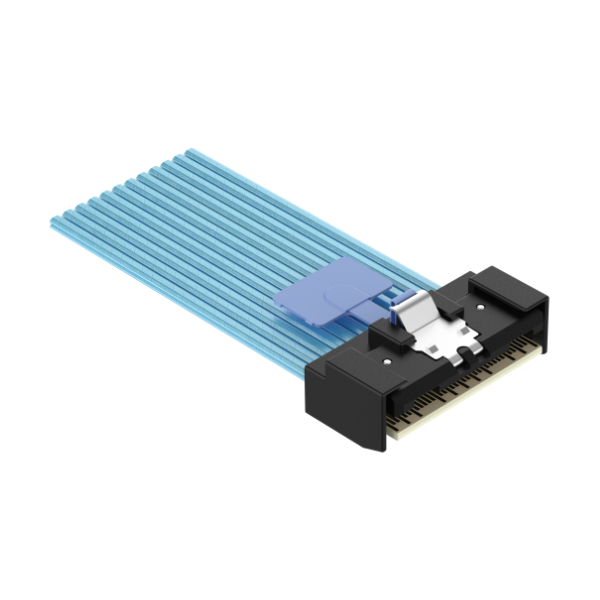 Low Profile SlimSAS 8i 74Pos STR Cable / SFF-8654 / SAS 4.0 24Gbps, or PCIe Gen 4.0 16GT/s 1