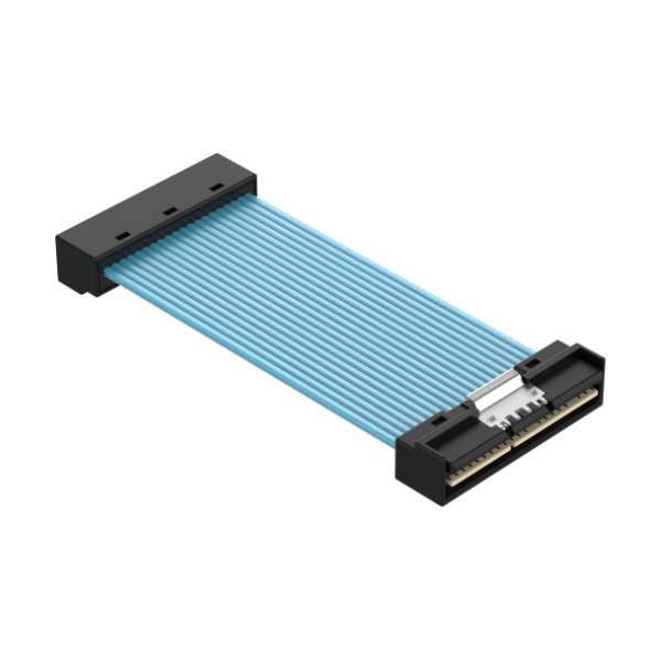 Low Profile SlimSAS 16i 124Pos STR Cable / SFF-8654 / SAS 4.0 24Gbps, or PCIe Gen 4.0 16GT/s