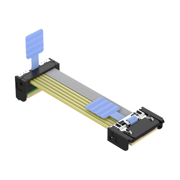 EDSFF / SFF-TA-1002 / GenZ 1C 56Pos STR Cable / PCIe Gen 5.0 32GT/s or SAS 4.0 24Gbps and 56GT/s PAM4