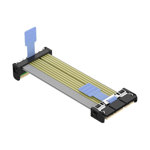 EDSFF / SFF-TA-1002 / GenZ 2C 84Pos STR Cable / PCIe Gen 5.0 32GT/s or SAS 4.0 24Gbps and 56GT/s PAM4