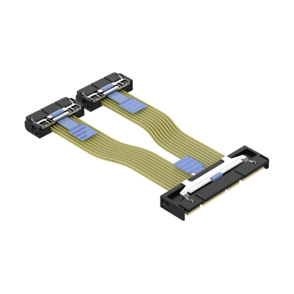 EDSFF / SFF-TA-1002 / GenZ 4C+ 168Pos STR Cable / PCIe Gen 5.0 32GT/s or SAS 4.0 24Gbps and 56GT/s PAM4