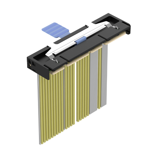 EDSFF / SFF-TA-1002 / GenZ 4C+ 168Pos RA Cable / PCIe Gen 5.0 32GT/s or SAS 4.0 24Gbps and 56GT/s PAM4