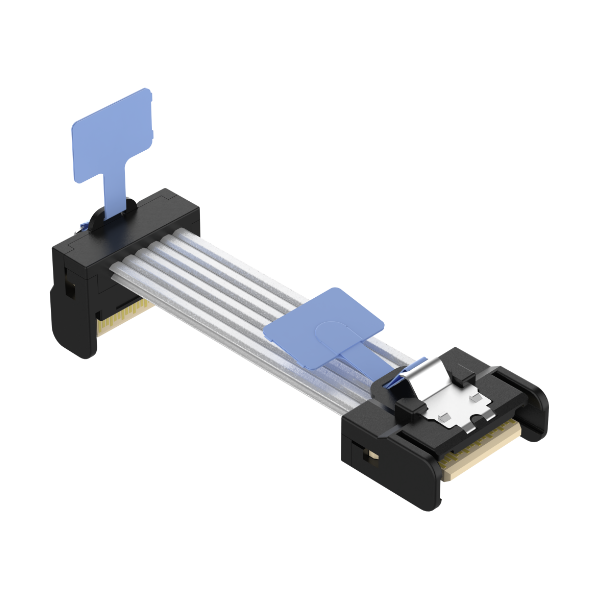 Mini Cool Edge IO(MCIO) 4i 38Pos STR Cable / PCIe Gen 5.0 32GT/s / PCIe Gen 6.0 56GT/s and PAM4 112GT/s 3